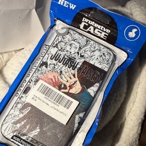Anime Phone Case with Black and White Design